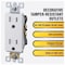 Faith Duplex Straight Blade Receptacle, 5-15R, 15 A, 125V AC, 2 Pole, 3 Wire, Grounded SSRE1TR-WH-10 - alternate 3